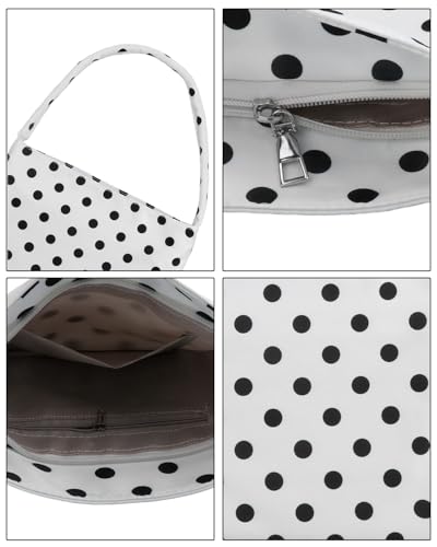 Bolso Hobo de Nylon con Lunares para Mujer miniatura 7