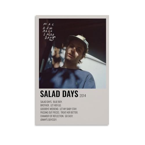 Mac DeMarco Salad DaysAlbum Lienzo Pintura Hip-hop Artista Música Álbum Impresión Firma Material Pintura Al Óleo Arte Pared Mosaico Pintura Clásica Póster Decoración20x30cm Sin Marco Estilo 4