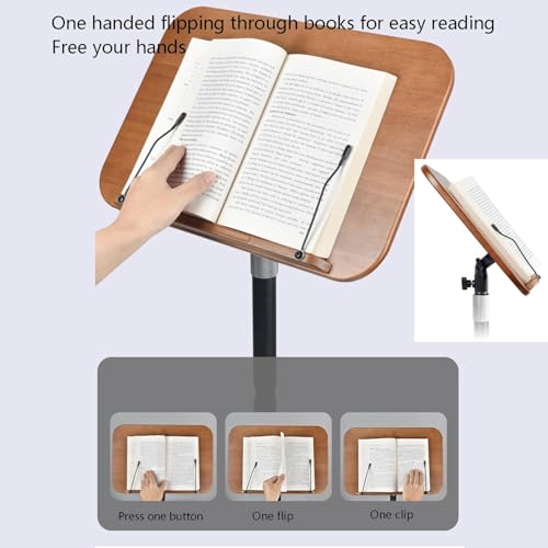 Image of Adjustable Portable Lectern Stand for Churches - Sturdy Podium with Inclined Reading Surface, Easy Assembly Floor Standing Desk for Worship, Presentations & Eventscm(50-170Cm-B)