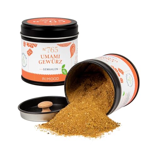 Rimoco N765 Bio Umami Gewürz gemahlen 95g Dose - Bio Gewürzmischung mit natürliche Aromaträger...