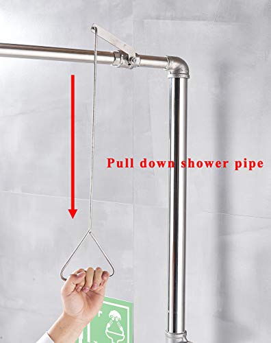 Suguword Stainless Steel Emergency Eyewash Shower Station Emergency Shower System Combination Shower Eye Wash and Face Wash Station