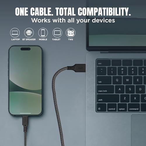 Image of Intex SPEED 3A USB to Type C Fast Charging & Data Sync Tangle Free Cable, Output 480 Mbps for BT Speaker, Mobile, Tablet, TWS & Other Type C Devices- Black