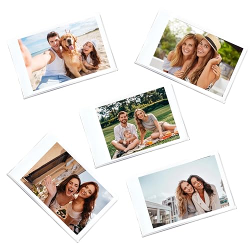pssped 5�p�b�N 2x3 �A�N�������C�t�H�g�t���[�� Instax Mini EVO/12/11/SE/LiPlay/40/41/99�ɑΉ� �����ȗ①�Ƀ}�O�l�b�g�t���[�� 3�C���`�̎ʐ^�p �①�Ƀt�H�g�z���_�[(5 ��)