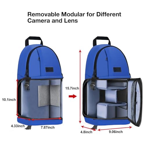 Bolso Mosiso para cámaras DSLR y Mirrorless azul real miniatura 6