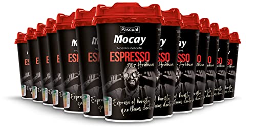 Mocay – Café Frío Listo para Tomar - Pack de Vasos de Café Espresso Listo para Beber – 20 Vasos x 200 ml