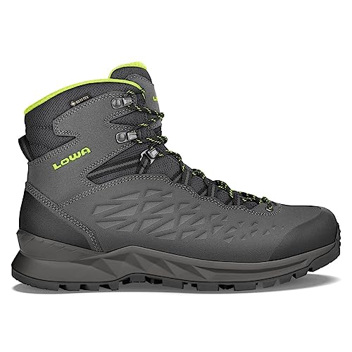 LOWA Herren Trekkingschuhe Explorer II GTX Mid 210760 Anthrazit/Limone 41