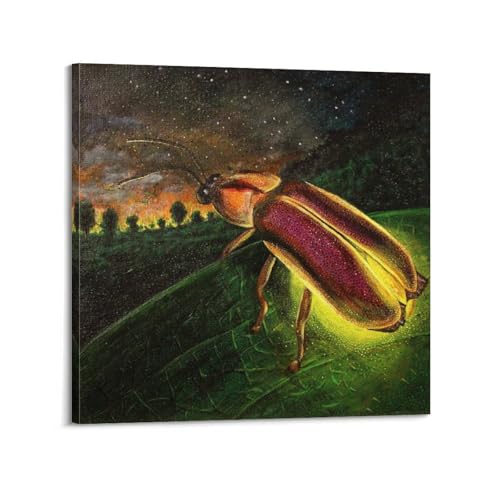 Peinture à l'huile luciole pour raviver un mur blanc vide avec une toile lumineuse