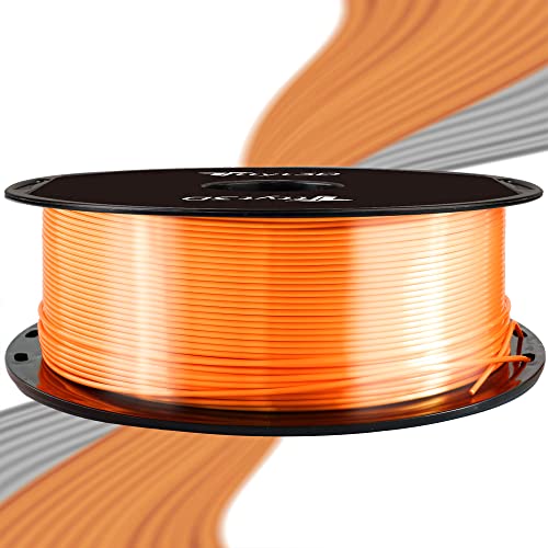 Image of TTYT3D Shine Orange Silk 3D Printer PLA Filament, 1.75mm 3D Printing Material Widely Compatible FDM 3D Printer, 1KG 2.2LBS Spool Filament