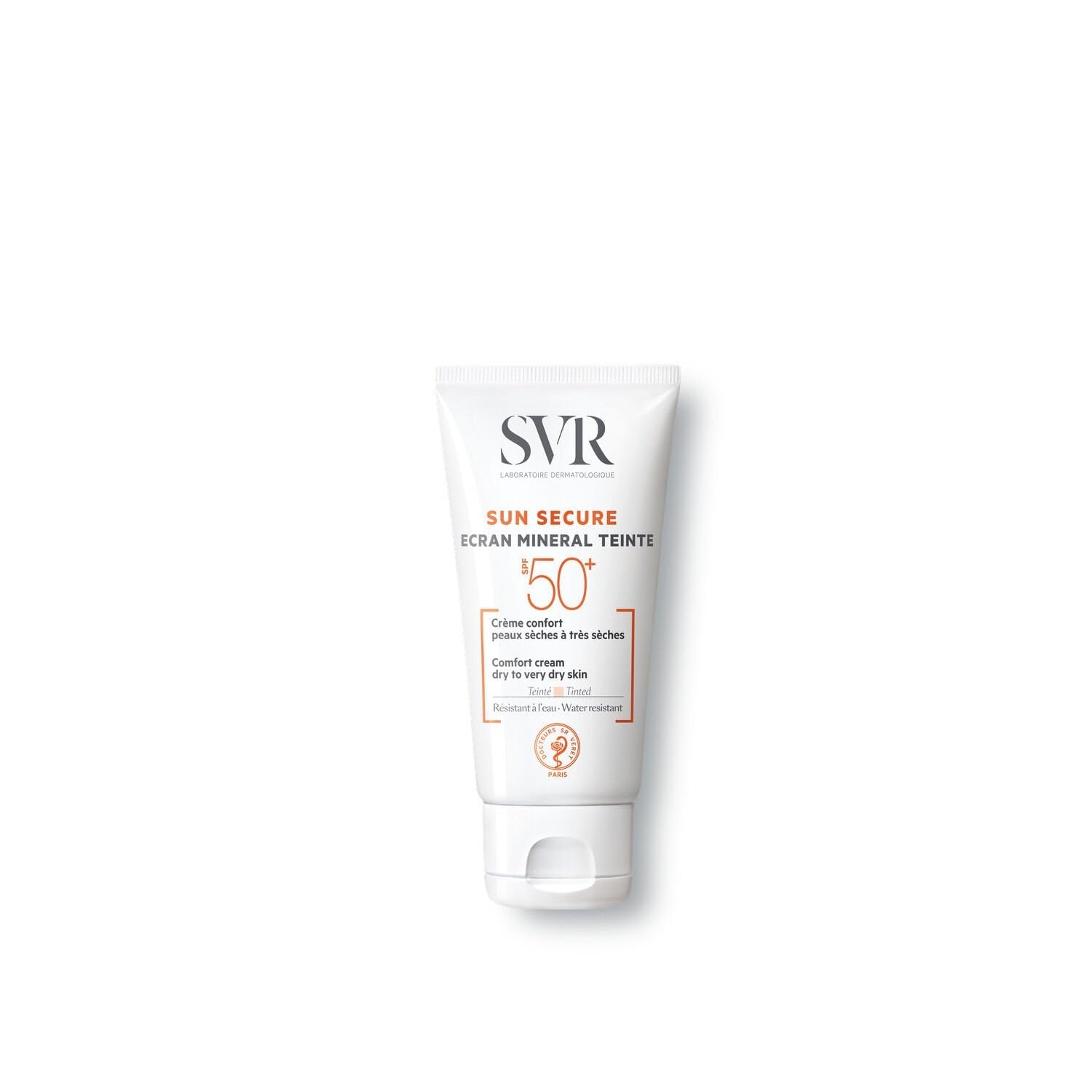 LABORATOIRE SVR – Protection Solaire Minérale Teintée SPF 50+, Confort Peaux Sensibles (Tube 50 ml) - lot de 2 - Vendu par Lot