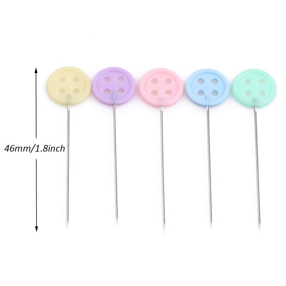 Épingles à Coudre, 100pcs Bricolage Pinces à Tête, Outil De