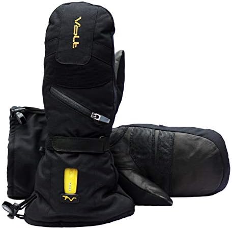 Heated Mittens by Volt, Powered by a 7V Rechargeable Battery, Heats Both Sides of Hand Including The Thumb, Genuine Leather Palm, Zero Layer System