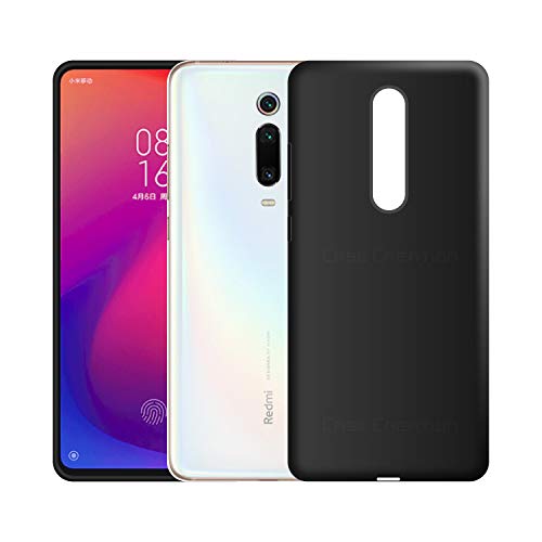Image of Case Creation Luxurious OG Series for Xiaomi RedmiK20 Case Cover,Anti-Dirty Slim Case Frosted Matte Cute Candy TPU Raised Bezel (Splash of Color) Back Cover for Redmi K20 -Black