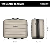 WITTCHEN GLOBE Line Kosmetyczka podróżna Torba na kosmetyki Etui Twarda kosmetyczka ABS Elastyczny pas Pasek na ramię Szampański