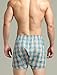 Men's Fashionable Plaid Lounge Shorts Comfort Fit Cotton Sleepwear Classic Loose Fit Boxer Shorts Green L