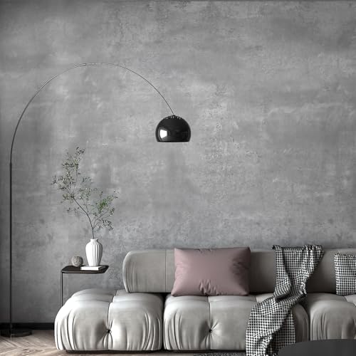 TOTIO Extra Large Papier Peint Autocollant Gris Clair Texture 3D du Béton de Ciment Mat épaissi 80CMx4M Sticker pour Meubles DIY Film Décoratif Vinyle...