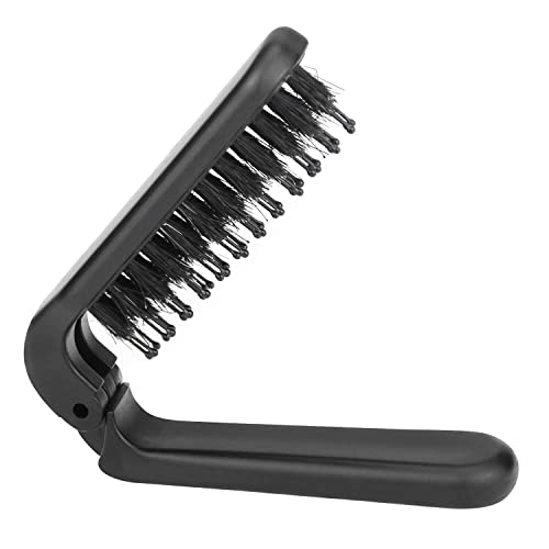 Travel Folding Hair Brush, Mini Boar Bristle Hair Brush for Men Women Kids
