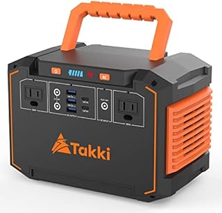 Takki 300W Portable Power Station, Camping Solar Generator with 110V AC Outlet DC USB Ports Battery Backup Power Supply for Home Use, CPAP, Fan, Laptop, Mini Fridge, Emergency, Gift