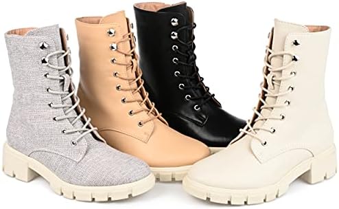 Journee Collection Womens Madelynn Tru Comfort Foam Lace Up Block Heel Booties Black 7 Medium WOMENS US | Image 4