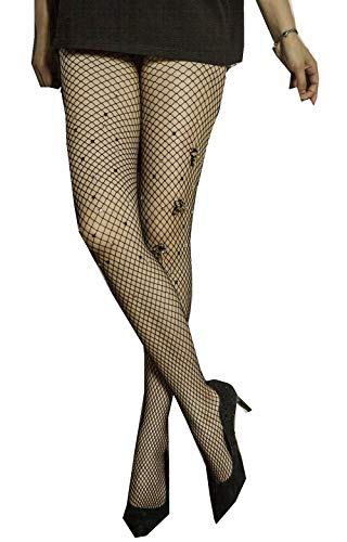 Image of Ulalaza Sparkle Hollow Out Letter Nude Colorful Rhinestone Hot Drilling Fishnet Pantyhose Tights for women Luminous
