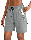 SANTINY Women's Hiking Cargo Shorts Quick Dry Lightweight Summer Shorts for Women Travel Athletic...