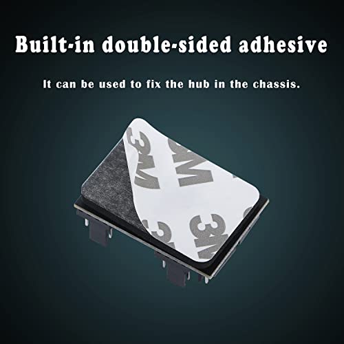 MEIRIYFA 3 Pin 4 Pin Fan Adapter PWM PC Chassis Cooling Fan Hub 8 Way Splitter DC12V Speed Controller with 6 Pin Power Port,Chassis Fan Pressure Regulating Governor