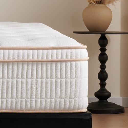 10 Inch Twin Hybrid Mattress, Medium Firm with Memory Foam and Individually Wrapped Pocket Coils, Fiberglass-Free, CertiPUR-US Certified