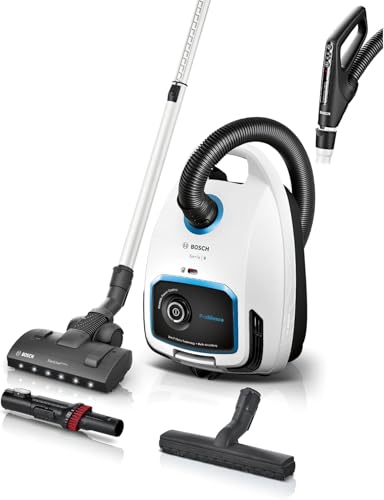 Bosch, BGB6SIL0L, Série 6, Aspirateur ProSilence, Silencieux, 66dB(A), Filtre Hygiénique HEPA, Garantie Moteur 10 Ans, Buse LED, Puissant, Blanc