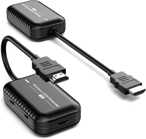 Transmisor HDMI Inalámbrico, Wireless HDMI Transmitter and Receiver Extender 100Ft, Full HD 1080P...