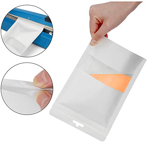 Stand Up Pouch Bags, 100 Pack Kraft Pouch with Tear Notch and Matte Window, Heat Sealable Zip Lock Food Storage Bag (5.5Wx7.8L, 100) - Thumbnail 4