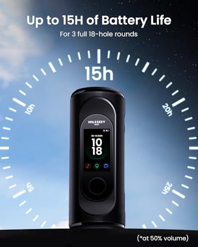 Image of MILESEEY GeneSonic Pro Golf Speaker with Detachable GPS Rangefinder Handheld, 43000+ No Subscription Preloaded Courses, View & Audible Distances,Touchscreen, 15H Battery, Magnetic, Waterproof,Hazard