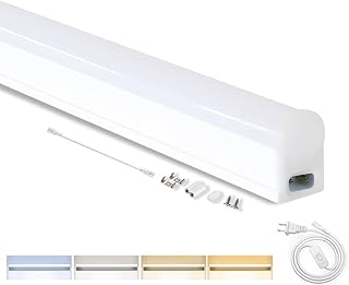 器具一体型led蛍光灯 40W形 直管 120cm T5 3600LM超高輝度 昼白色 昼光色 電球色 20W形 直管 LED蛍光灯 40W形 器具一体型 T5 直管型 省エネ 照明器具 低発熱 スリム 15本連結 蛍光管 天井照明 バーライト ベースライト キッチン用 連結コード付属 スイッチ付き 間接照明 病院 学校 リビング 配線工事不要 (電球色3000K, 40W形相当/約120cm)