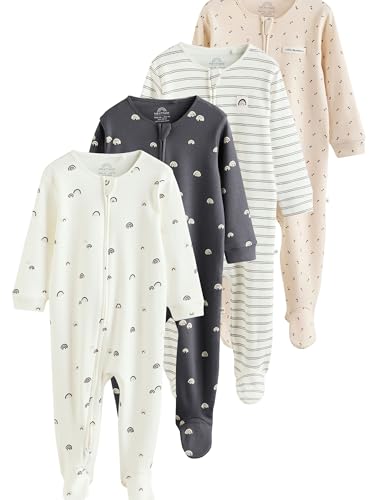 NEXT Baby Standard Strampler Zweiwege-Reißverschluss, 4 Stk....
