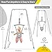 FUNLIO Baby Jumper with Stand for 6-24 Months, Infant Jumper for Indoor/Outdoor Play, Toddler Jumper for Baby Girl/Boy, with Adjustable Chain, Easy to Assemble & Store (with Stand) - Grey
