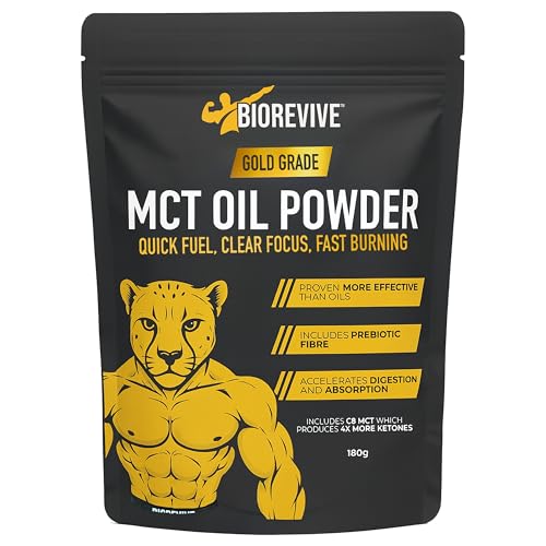 Biorevive C8 MCT Oil Prebiotic Powder Ketogenic Supplement 180g