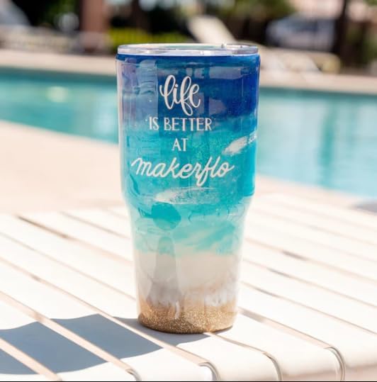 Miniatura 2 de makerflo Paquete de 25 vasos de 30 onzas, vaso de viaje delgado de acero inoxidable con tapa a prueba de salpicaduras y popote (plateado)