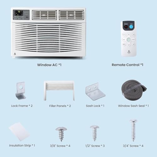 Fenster-Klimaanlage, schnelle Kühlung, energiesparende Wechselstrom-Fenstereinheit mit Fernbedienung und Timer-Funktion, einfache Installation, perfekt für Schlafzimmer-8
