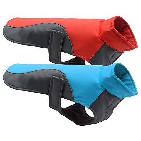 Waterproof Fleece Dog Winter Coat - Warm Medium Dog Snow Jacket for Cold Weather by Lautus Pets (Red) Cover