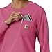Carhartt Scrubs for Women Force Cross-Flex Long Sleeve Crew Neck Tops with 1 Pocket, Electric Fuschia, 2X