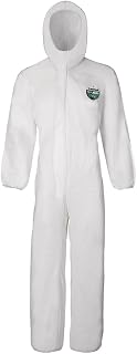 Lakeland MicroMax NS CNS428, Protective Coverall with Hood, Disposable, Elastic Cuff,White, X-Large (Pack of 25)
