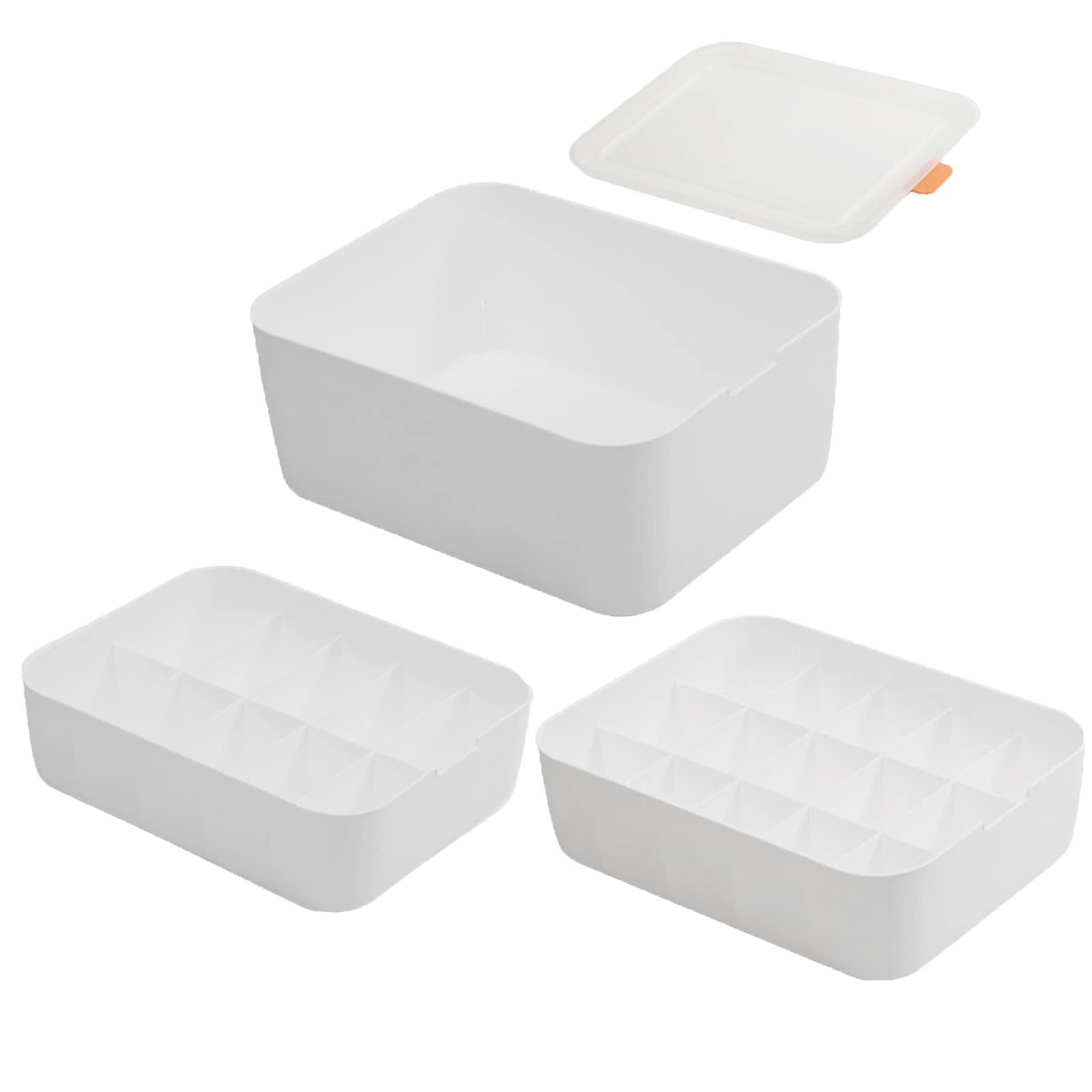 Cajas de almacenamiento organizador de armario plegable de 3 piezas con tapa 8