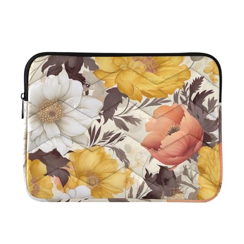 Funda para portátil 13-14 Pulgadas con diseño Floral acuarela miniatura 1
