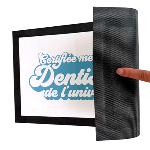 Paillasson Blanc Docteur Dent Soins tapis de sol 60x40cm rigide