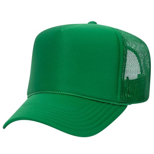 Image of OTTO Polyester Foam Front 5 Panel High Crown Mesh Back Trucker Hats in 97, Bulk, Wholesale