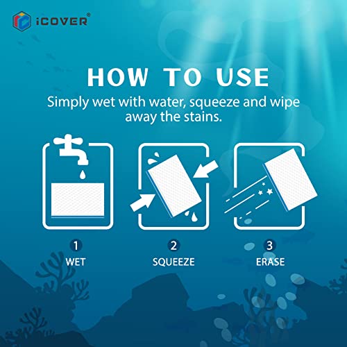 i COVER Boat Scuff Erasers, Magic Boats Sponge with Handle for Cleaning Mark Dirt Long-Lasting, Boating Cleaner Accessories, 6 Pack