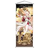 Rainteam Anime Poster Game Hanging Wall Art Artistic Canvas Character Posters with Rods for Living Room Bedroom Decor(29.5 inch x 11 inch)(Linnea)