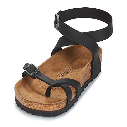 BIRKENSTOCK Women's Ankle Strap Sandals, Black Noir Black, 36 EU3