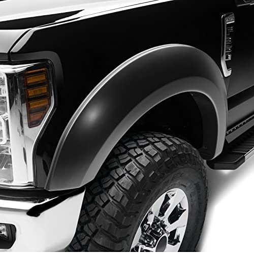 Bushwacker Extend-A-Fender Extended Front Fender Flares | 2-Piece Set, Black, Smooth Finish | 20087-02 | Fits 2017-2022 Ford F-250, F-350, F-450 Super Duty