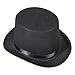 XEGZLH Fashion Hat Magician Caps for Magician Costume Theatrical Plays Musicals Flat Dome Hats Adult Kids Black