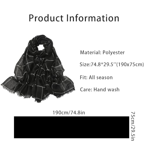 Boho Cotton Scarf for Women Lightweight Floral Fashion Flower Scarves Cotton Shawl Wrap 5