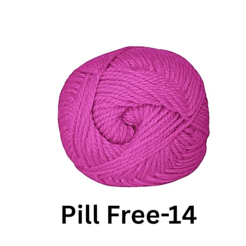Image of VCR Rani Pink Yarn, Pill-Free Soft Knitting Yarn, 100 Grams Hank, 263 Meters Length, Low-Pill Acrylic Yarn, Soft Crosia Threads, Pack of 1, Suitable for Beanies, Caps and Gloves